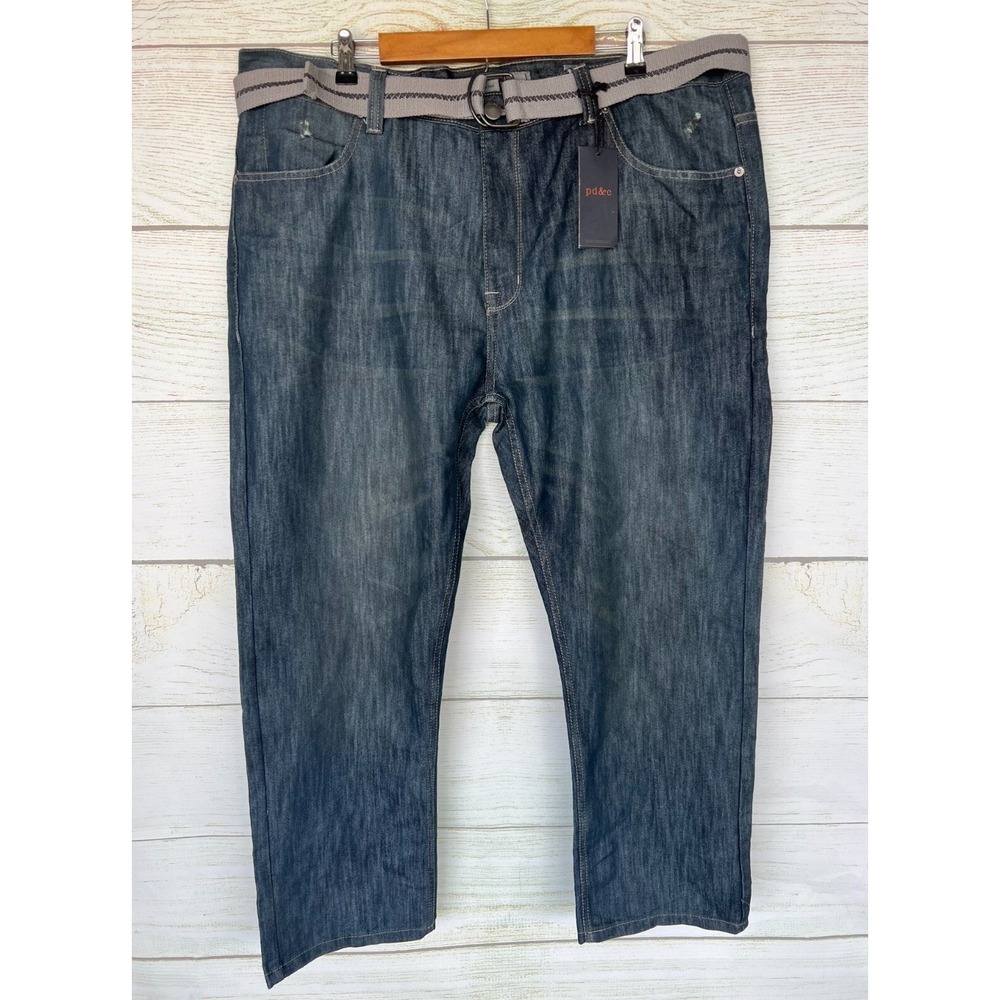 Jeans Paper Denim & Cloth Mens 44X30 Arthur Distressed Dirty Straight Jeans New